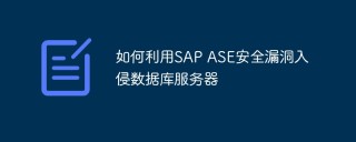 如何利用SAP ASE安全漏洞入侵数据库服务器