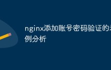 nginx添加账号密码验证的示例分析