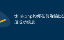 thinkphp如何在前端输出注册成功信息