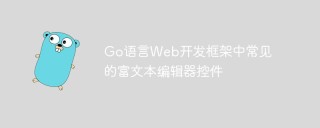 Go语言Web开发框架中常见的富文本编辑器控件