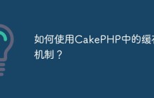 如何使用CakePHP中的缓存机制？