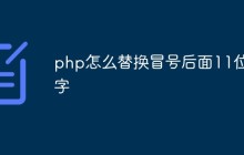 php怎么替换冒号后面11位数字