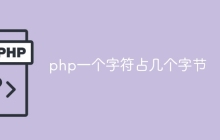 php一个字符占几个字节