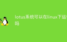 lotus系统可以在linux下运行吗