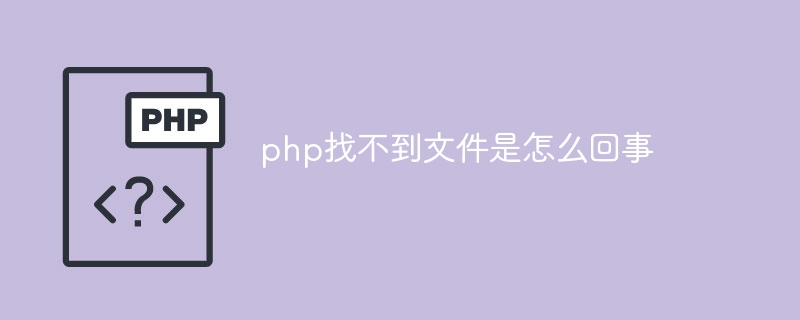 What's going on when php can't find the file?