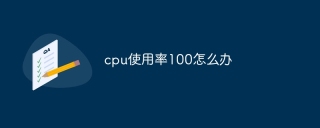 What to do if the cpu usage is 100