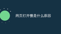 Web ページが開くのが遅い原因は何ですか?