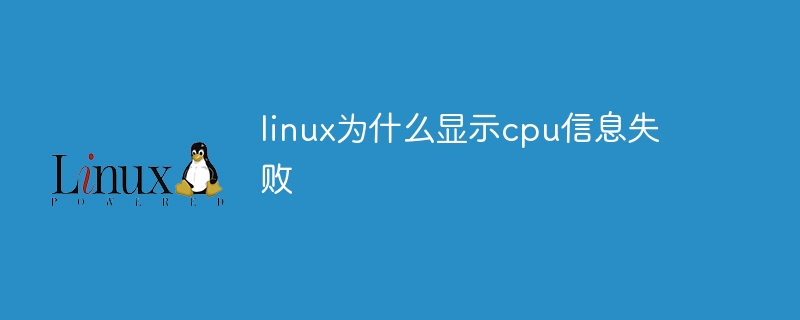 Linux가 CPU 정보를 표시하지 못하는 이유는 무엇입니까?