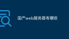 国产web服务器有哪些