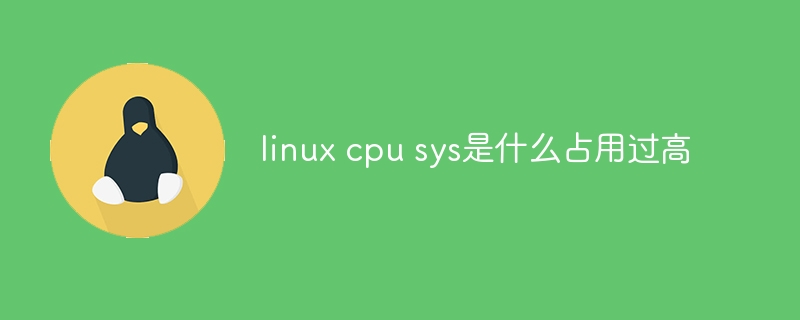 Why does linux cpu sys occupy too much?