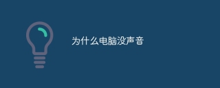 为什么电脑没声音