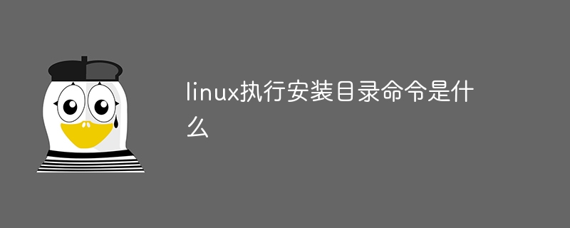 Quelle est la commande pour exécuter le répertoire d'installation sous Linux ?