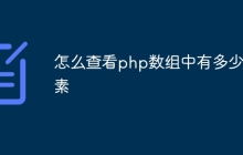 怎么查看php数组中有多少元素