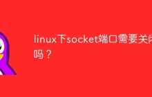 linux下socket端口需要关闭吗?