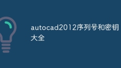 Autocad2012 serial number and key collection
