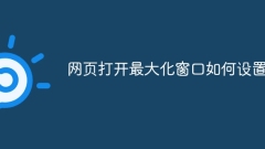 How to set up a maximized window when opening a web page