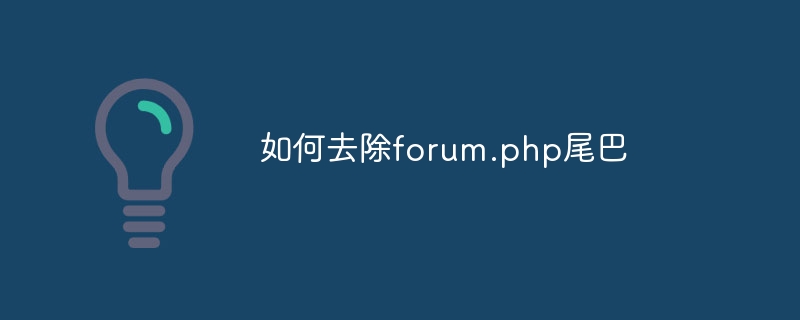 forum.php 꼬리를 제거하는 방법