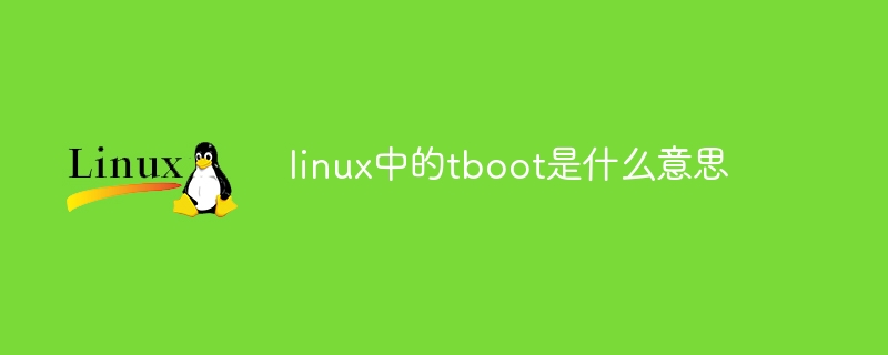 linux中的tboot是什么意思