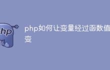 php如何让变量经过函数值不变