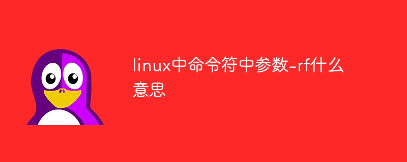 Que signifie le paramètre -rf dans la ligne de commande sous Linux ?