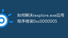 iexplore.exe 응용 프로그램 오류 0xc0000005를 해결하는 방법