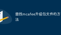 查找mcafee升级包文件的方法