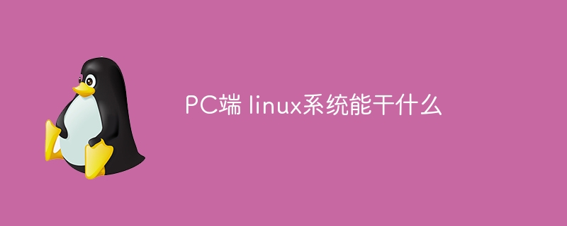 PC端 linux系统能干什么
