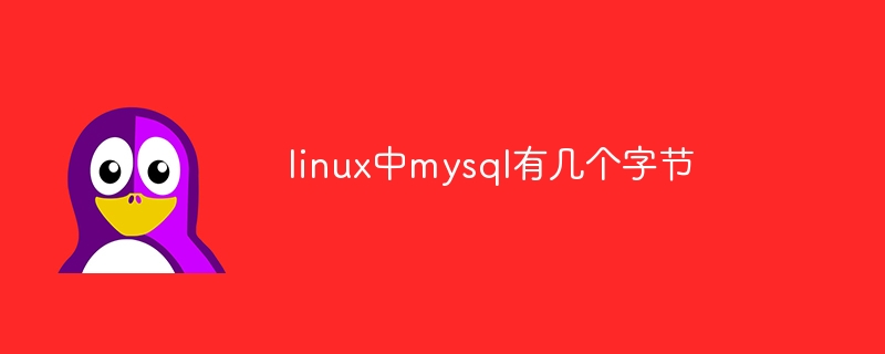 linux中mysql有几个字节