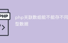 php关联数组能不能存不同类型数据