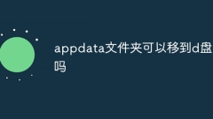 Kann der Appdata-Ordner auf das Laufwerk D verschoben werden?