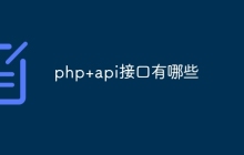 php+api接口有哪些