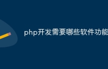 php开发需要哪些软件功能
