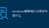 windows解除端口占用命令是什么