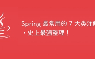 The 7 most commonly used annotations in Spring, the most powerful organization in history!