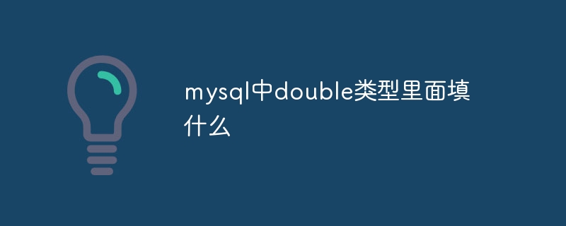 mysql中double类型里面填什么