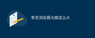 夸克浏览器为啥这么火