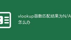 What should I do if the matching result of the vlookup function is N/A?
