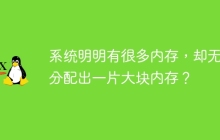 系统明明有很多内存,却无法分配出一片大块内存?