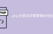 php交接项目需要哪些报告
