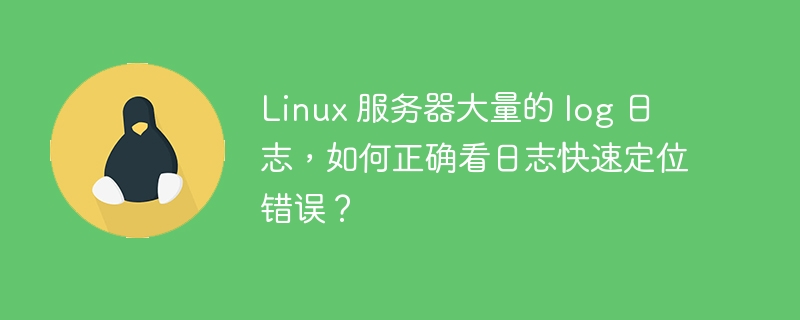 Linux 服务器大量的 log 日志，如何正确看日志快速定位错误？