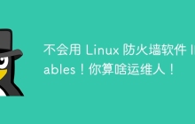 不会用 Linux 防火墙软件 IPtables!你算啥运维人!