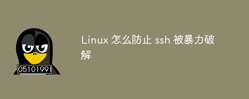 Linux 怎么防止 ssh 被暴力破解