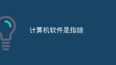 What does computer software mean?