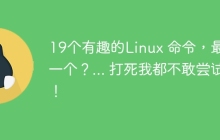 19个有趣的Linux 命令,最后一个?... 打死我都不敢尝试!