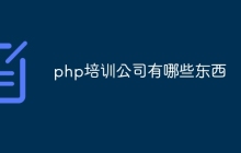 php培训公司有哪些东西