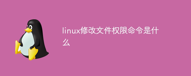 linux修改文件权限命令是什么