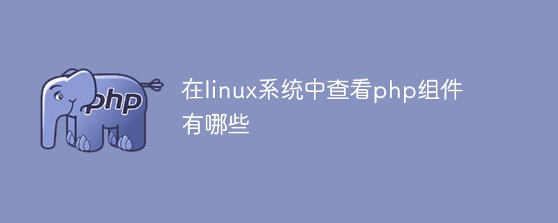 Überprüfen Sie, welche PHP-Komponenten im Linux-System vorhanden sind