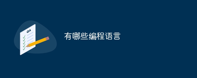 どのようなプログラミング言語がありますか?