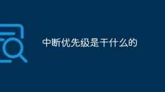 What does interrupt priority do?