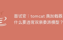 面试官：tomcat 类加载器为什么要违背双亲委派模型？